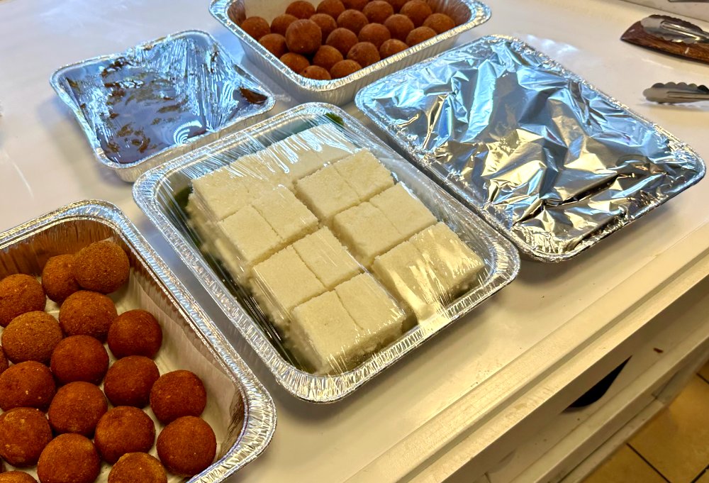 Dessert trays from a catering order