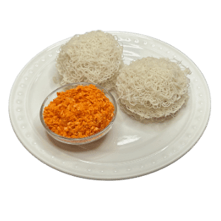 String hoppers — steamed rice noodle nests