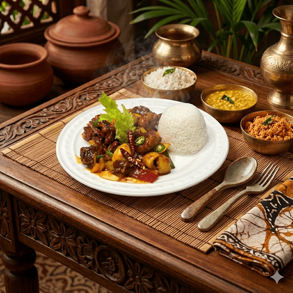 Spicy exotic devilled dish