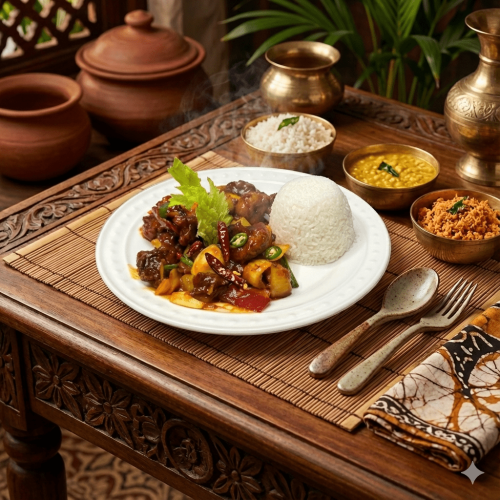 Spicy exotic devilled dish